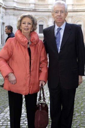 New style &#8230; Mario Monti and his wife Elsa.