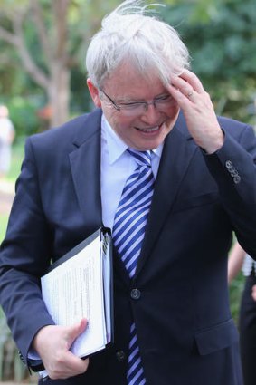 Up to old tricks: Kevin Rudd.