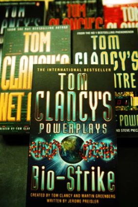Prolific writer: A selection from Tom Clancy's body of work.