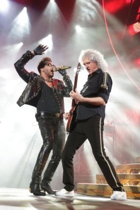 The old and the new ... Adam Lambert and Brian May.