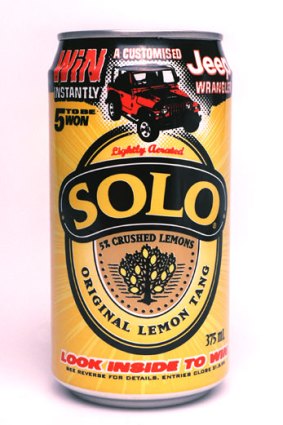 Slam it down faster ... Solo now has a big opening on its cans.