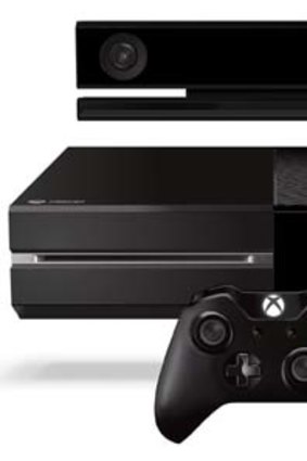 Microsoft's Xbox One with Kinect sensor.