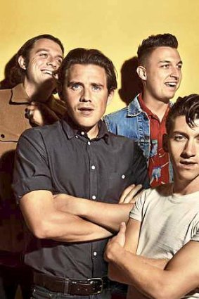Way out west: Arctic Monkeys (from left) Nick O'Malley, Jamie Cook, Matt Helders and Alex Turner are revelling in their freedom.