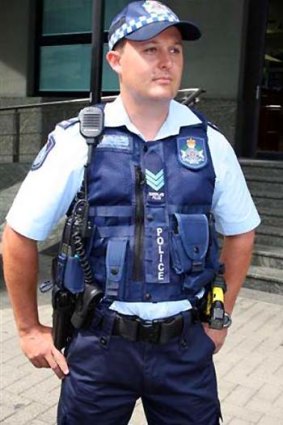 A new load bearing vest being trialled by the Queensland Police Service.