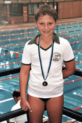 The life aquatic … Thorpe as a nine-year-old at a school swimming carnival in 1993.