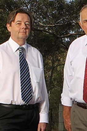 The mayor of Wollondilly, Col Mitchell, right, with his deputy, Luke Johnson.