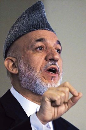 Stern statement ... Hamid Karzai.