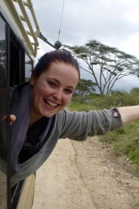 Before the fall ... Erin Langworthy in the last picture taken of her before her ill-fated bungy jump in Zambia.