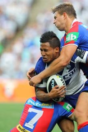 Buckling under pressure: Ben Barba and the Bulldogs are out of the NRL finals.