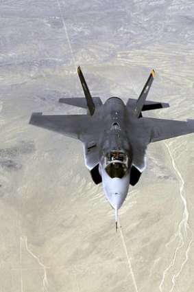 A F-35 Joint Strike Fighter.