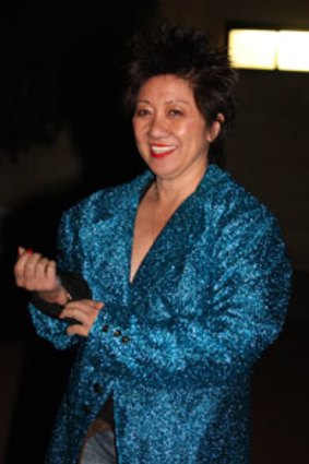 Patti Chong wearing the jacket she paid $2000 for.