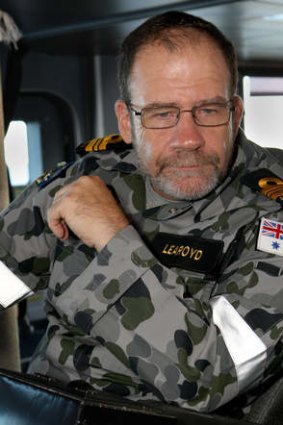 "They're people trying, as we all do, to make a better life for themselves": Lieutenant Commander Barry Learoyd wants society to empathise with the asylum seekers.