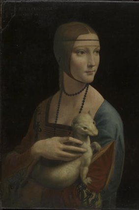 Leonardo da Vinci's <i>Lady with an Ermine</i>.