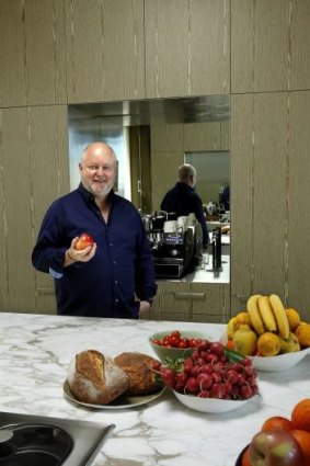 Fine food impresario: Simon Johnson in his kitchen. 