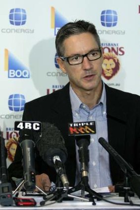 Brisbane Lions chairman Angus Johnson was booed at a dinner in the wake of Michael Voss's axing.