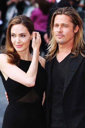 Sydney Christmas: Angelina Jolie and Brad Pitt.