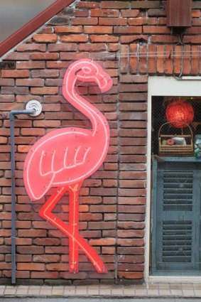 Hip hangout: Flamingo vintage shop.