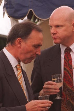 Dr Don Russell with Paul Keating during his election campaign in 1997.