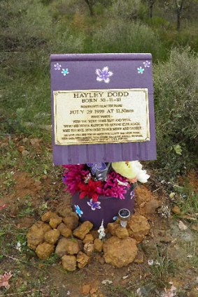 Hayley Dodd's memorial is located near the Mandurah foreshore.