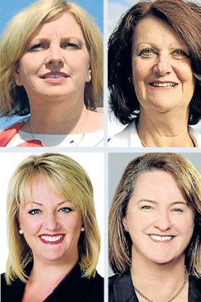 Ministers (clockwise from top-left): Wendy Lovell, Louise Asher, Mary Wooldridge, Heidi Victoria.
