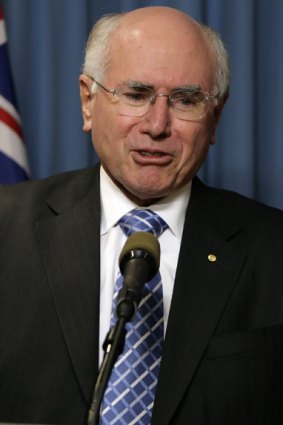 John Howard ... had a boot thrown at him.