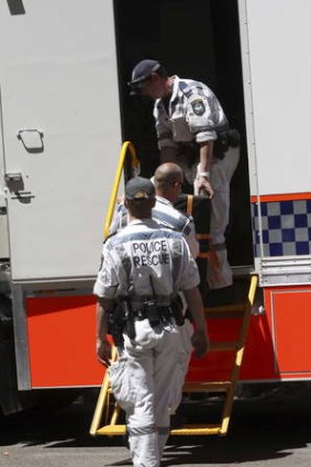 Police remove Chemicals from the UTS at Broadway.