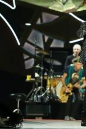 Age defying: The Rolling Stones live on stage in Auckland on Saturday.