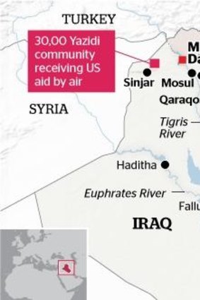 Yazidi community is receiving aid from the US by air. Barack Obama has authorised air strikes in support.