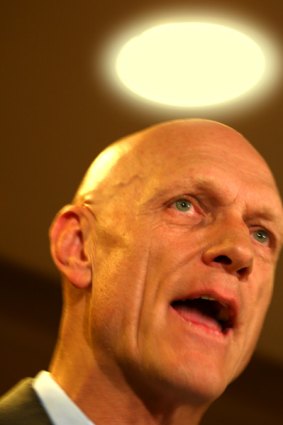 Environment Minister Peter Garrett announces yesterday that he wants  further work on the effluent impact from the proposed mill.