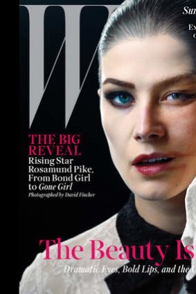 Rosamund Pike on the cover of <i>W</i> magazine.