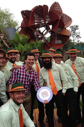 Gardening gurus: The Fleming's Nursery team celebrates having won the best-in-show medal at the Chelsea Garden Show.