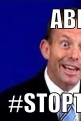 Tony Abbott digitally altered image on Twitter