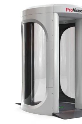 A body scanner similar to those used at Brisbane International Airport.