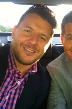 A quick selfie: Manu and Pete on their way to Rick and Deb's instant restaurant.