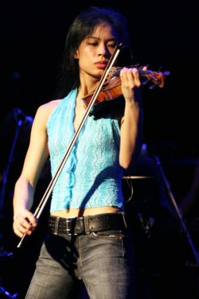 Vanessa Mae performing with her 20 piece orchestra at the Opera House in 2005.