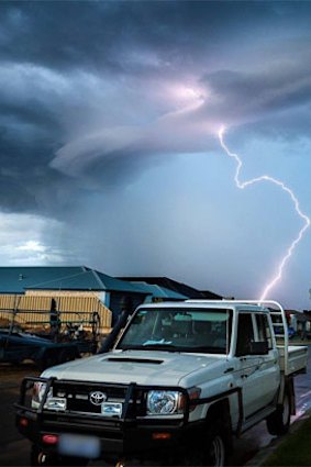 Bolt of lightning strikes early Friday morning