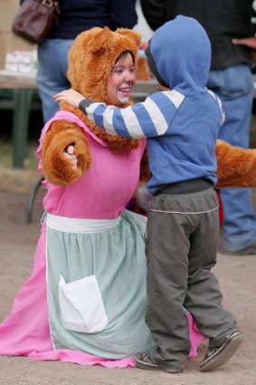 A bear hug in Whittlesea.