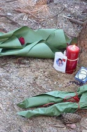 he Morcombes have posted this photo, showing tributes they left at the site where Daniel's remains were found, on their Facebook page.