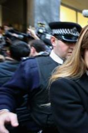 Jemima Kahn leaves the City of Westminster Magistrates Court after offering to stand as surety for Julian Assange Assange in December 2010.