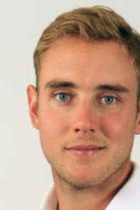 A happier Stuart Broad before being haunted.
