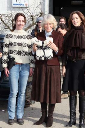 Actress Sofie Grabol, Camilla Duchess of Cornwall and Crown Princess Mary of Denmark.