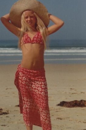 Sue Ellen, 12, at Portsea beach in the late `70s.