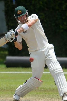 Better form ... Michael Clarke made 104 in a Sri Lankan tour game.