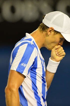 Rough night: Tomas Berdych.