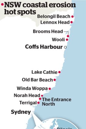 NSW coastal erosion hot spots