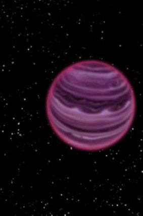 An artist's conception of the planet PSO J318.5-22  in the constellation of Capricornus.