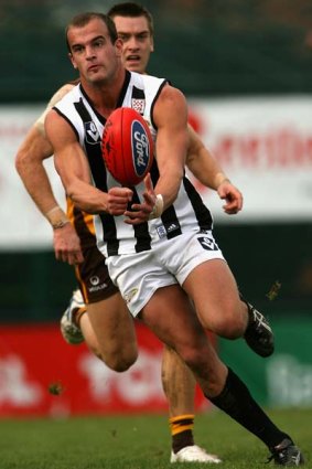 John Anthony playing for Collingwood reserves in July 2010.