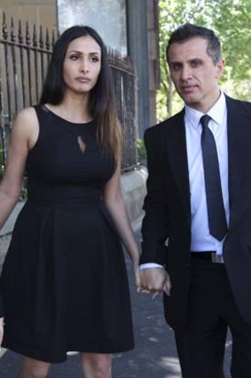 Simon Gittany and girlfriend Rachelle Louise during the trial.
