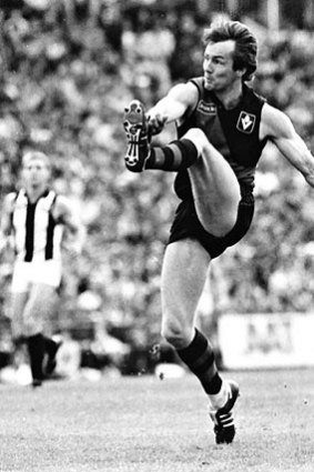 Greatest hits ... Essendon's Leon Baker in action.