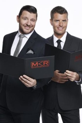 My Kitchen Rules: Pete Evans with fellow judge Manu Feidel.